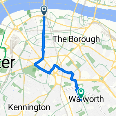 Blackfriars Road, London to Southwark, London