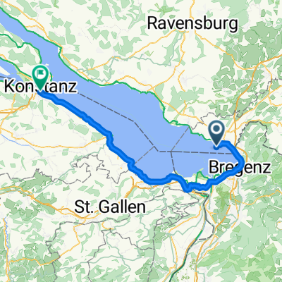 Bahnhofplatz, Lindau (Bodensee) nach Bahnhofstrasse, Kreuzlingen