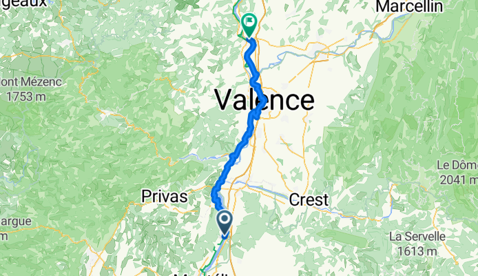 From Cruas to Tain-l'Hermitage