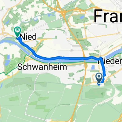 Lyoner Straße, Frankfurt am Main nach Alt-Nied, Frankfurt am Main