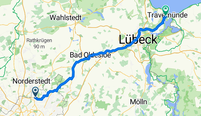 Tangstedter Landstraße, Hamburg nach Mühlenberg, Lübeck