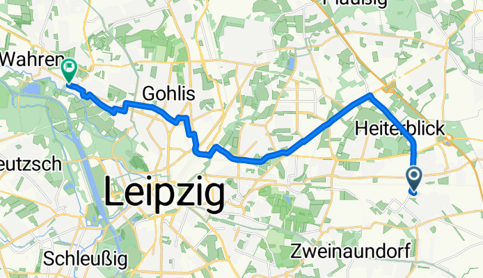 Route in Leipzig