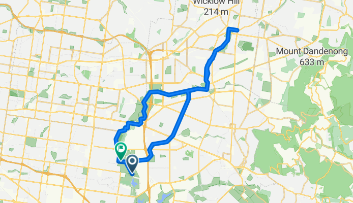 Jells Park via Dandenong &amp; Tarralla Creek trail.