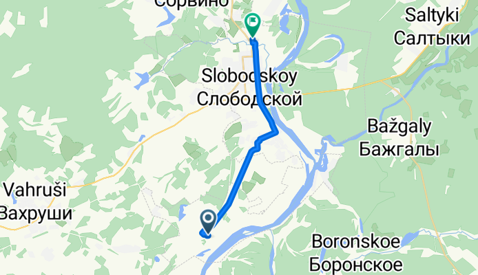 Боярская улица, Слободской до улица Яна Райниса, Слободской