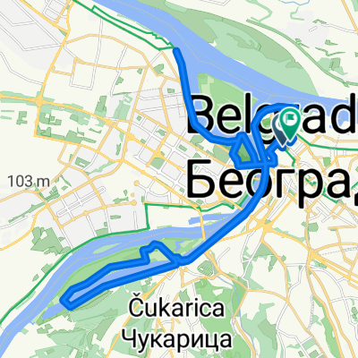 Route in Belgrade