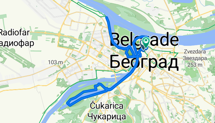 Route in Belgrade