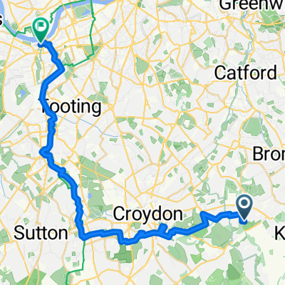 From West Wickham to London