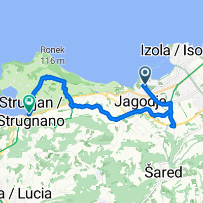 Tomažičeva ulica nach Strunjan