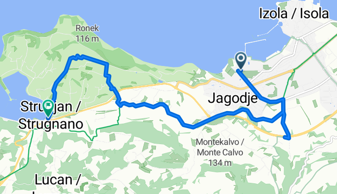 Tomažičeva ulica nach Strunjan