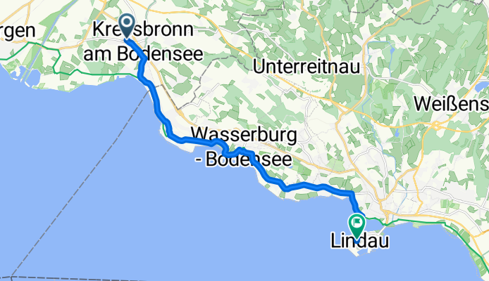 Heidachstraße, Kressbronn am Bodensee nach Bahnhofplatz, Lindau (Bodensee)