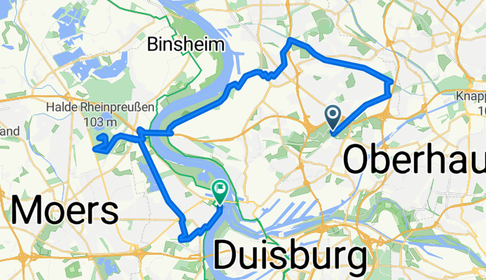 Grüner Pfad, Duisburg nach Königstraße, Duisburg