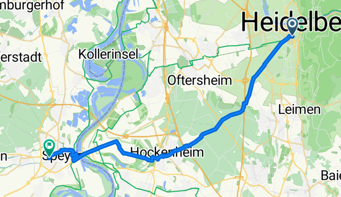 Zähringerstraße, Heidelberg nach Vincentiusstraße, Speyer