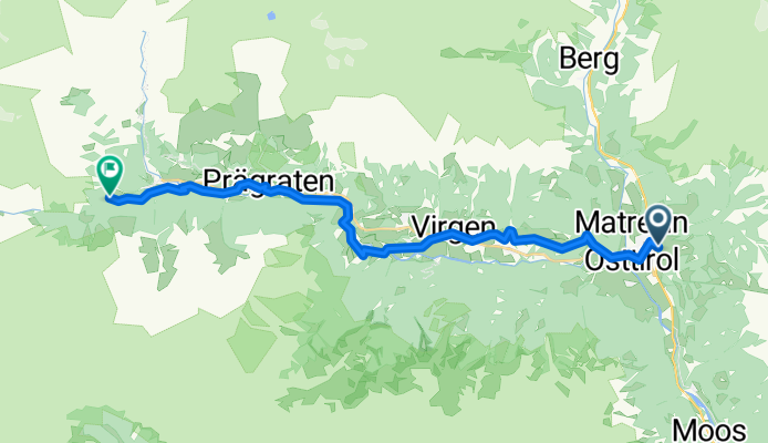 Goldriedstraße, Matrei in Osttirol nach The Isel Trail, Prägraten am Großvenediger