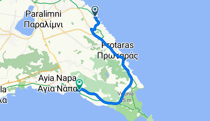 Vrysoudion, Paralimni nach Krio Nero Avenue, Ayia Napa