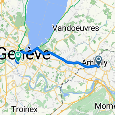 Rue Ernest Renan, Ambilly to Jonction, Geneva