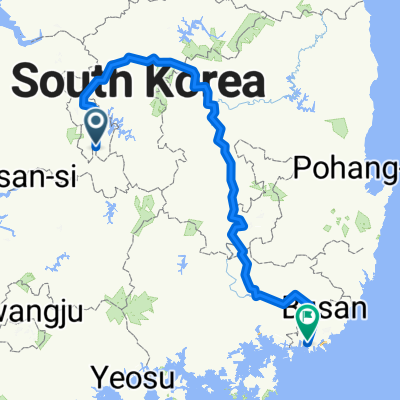 뿌리공원로, 대전광역시에서 낙동남로, 부산광역시까지