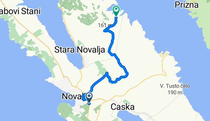 Burin bok, Novalja to Stara Novalja