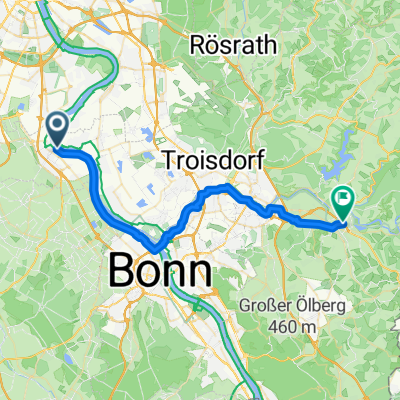 Leinpfad, Wesseling nach Blankenberger Straße, Hennef (Sieg)