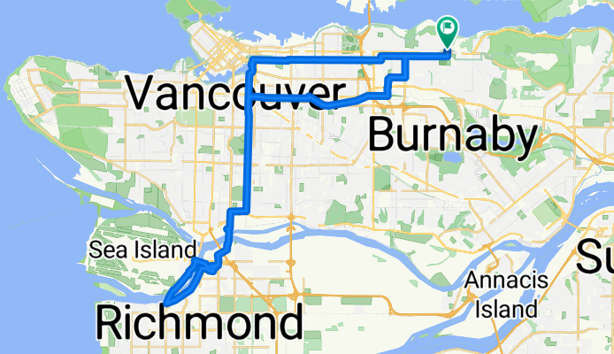 Route to Burnaby