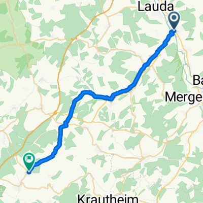 Kirchstraße, Lauda-Königshofen nach Richard-Wagner-Straße, Ravenstein