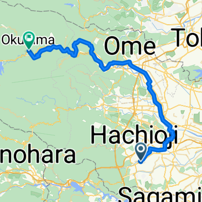東浅川町, 八王子市へ氷川, 奥多摩町