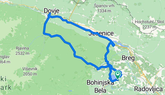 Radovna Valley– bergauf Radovna Tal Runde von Lesce-Bled