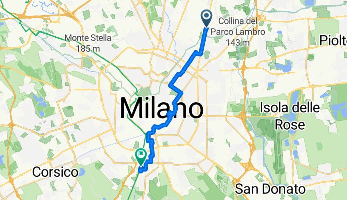 Piazzale Martesana, Milano a Via Nicola Palmieri, Milano