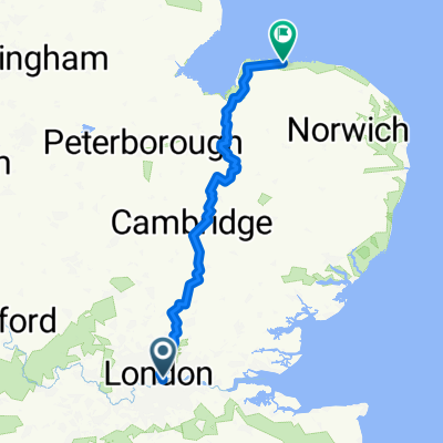 From London to Wells-next-the-Sea