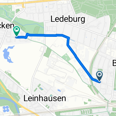 Route nach Hannover
