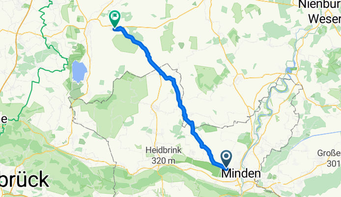 Petershäger Weg, Minden nach Wähaus-Ehrling, Rehden