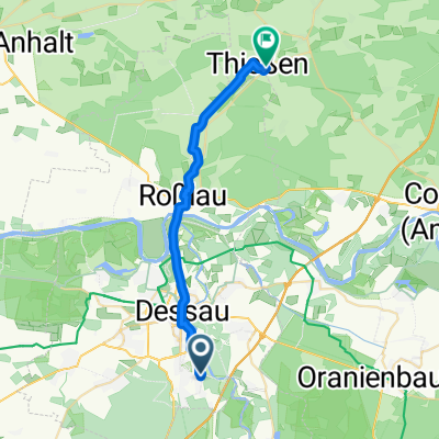 Sandberg 11, Dessau-Roßlau nach Kreisstraße 63, Coswig (Anhalt)