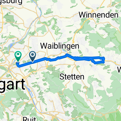 Stuttgarter Straße, Fellbach nach Tilsiter Straße, Stuttgart
