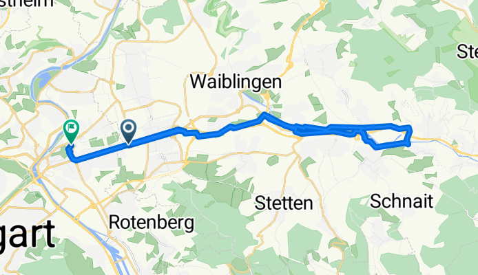 Stuttgarter Straße, Fellbach nach Tilsiter Straße, Stuttgart