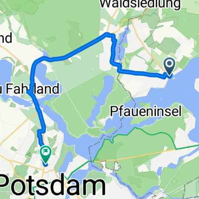 Imchenallee, Berlin nach Russische Kolonie, Potsdam