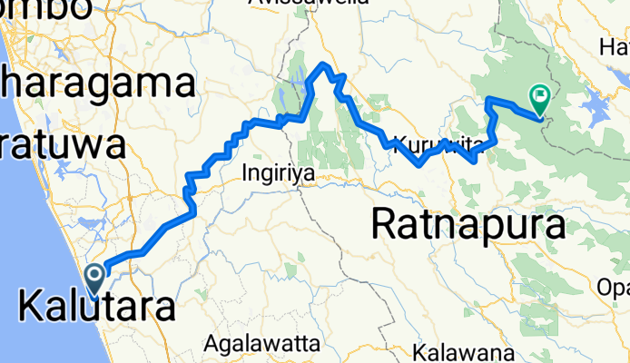 Galle Road, Kalutara to Central Province