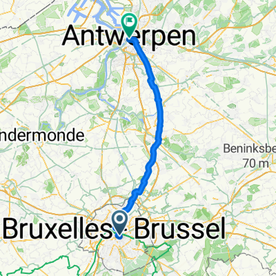 Rue d'Idalie, Ixelles to Grote Markt, Antwerp