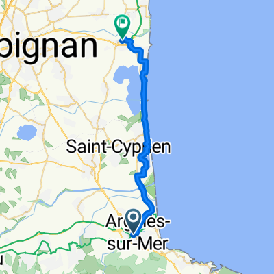 Route Nationale, Argelès-sur-Mer to Avenue de Perpignan, Canet-en-Roussillon