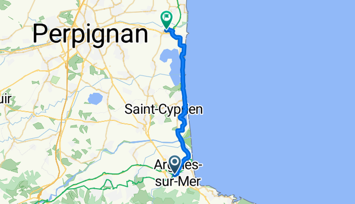 Route Nationale, Argelès-sur-Mer to Avenue de Perpignan, Canet-en-Roussillon