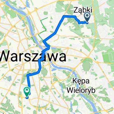 Powstańców, Ząbki do Postępu, Warszawa