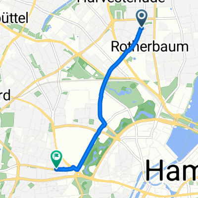 Hallerplatz, Hamburg nach Simon-von-Utrecht-Straße, Hamburg