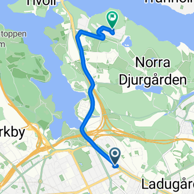 Valhallavägen, Stockholm to Forskarbacken, Stockholm