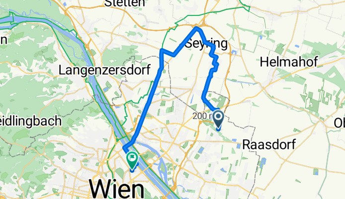 Donaustadt, Wien nach Bruno-Marek-Allee, Wien