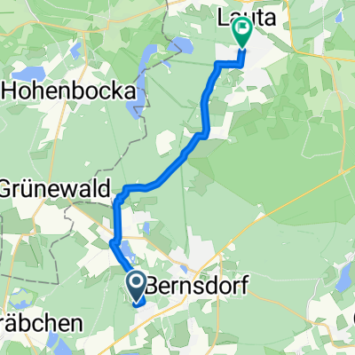 Badeweg, Bernsdorf nach Lauta,Stadt, Lauta