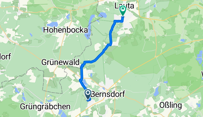 Badeweg, Bernsdorf nach Lauta,Stadt, Lauta