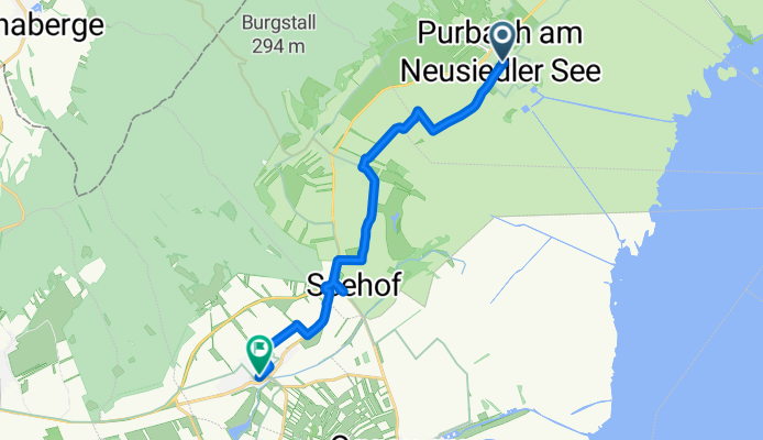 Hauptgasse, Purbach am Neusiedler See to Hauptstraße, Schützen am Gebirge