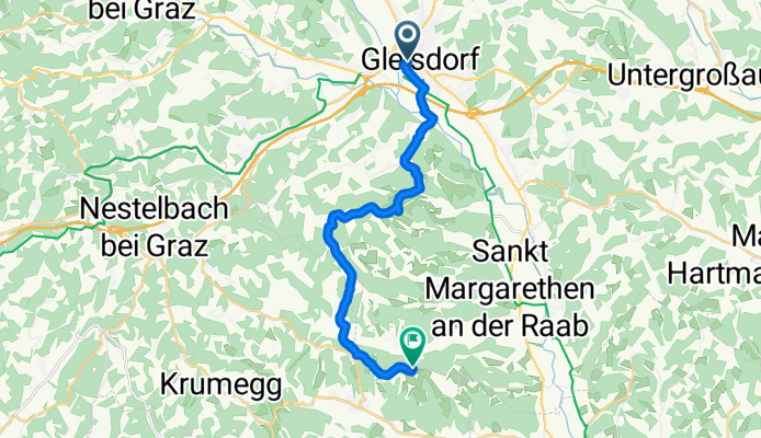 Ludwig-Binder-Straße, Gleisdorf nach Goggitsch, Sankt Margarethen an der Raab