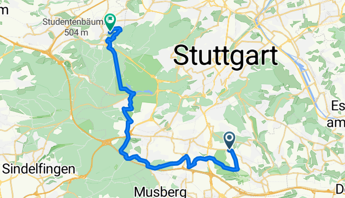 Filderhauptstraße, Stuttgart to Reiflestraße, Gerlingen