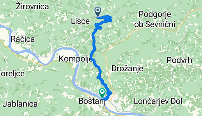 Podgorica to Boštanj