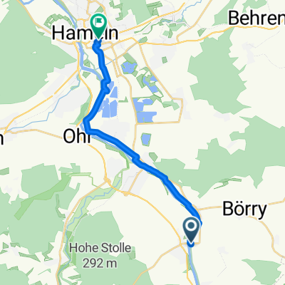 Weser Radweg, Emmerthal nach Bennigsenstraße, Hameln