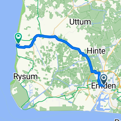 Emden nach Camping am Deich
